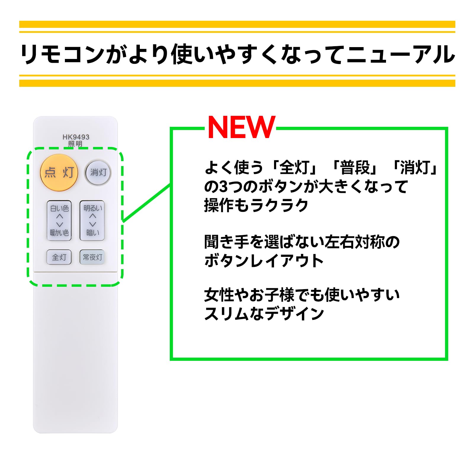 Amazon | シーリングライトリモコン HK9493 for Panasonic