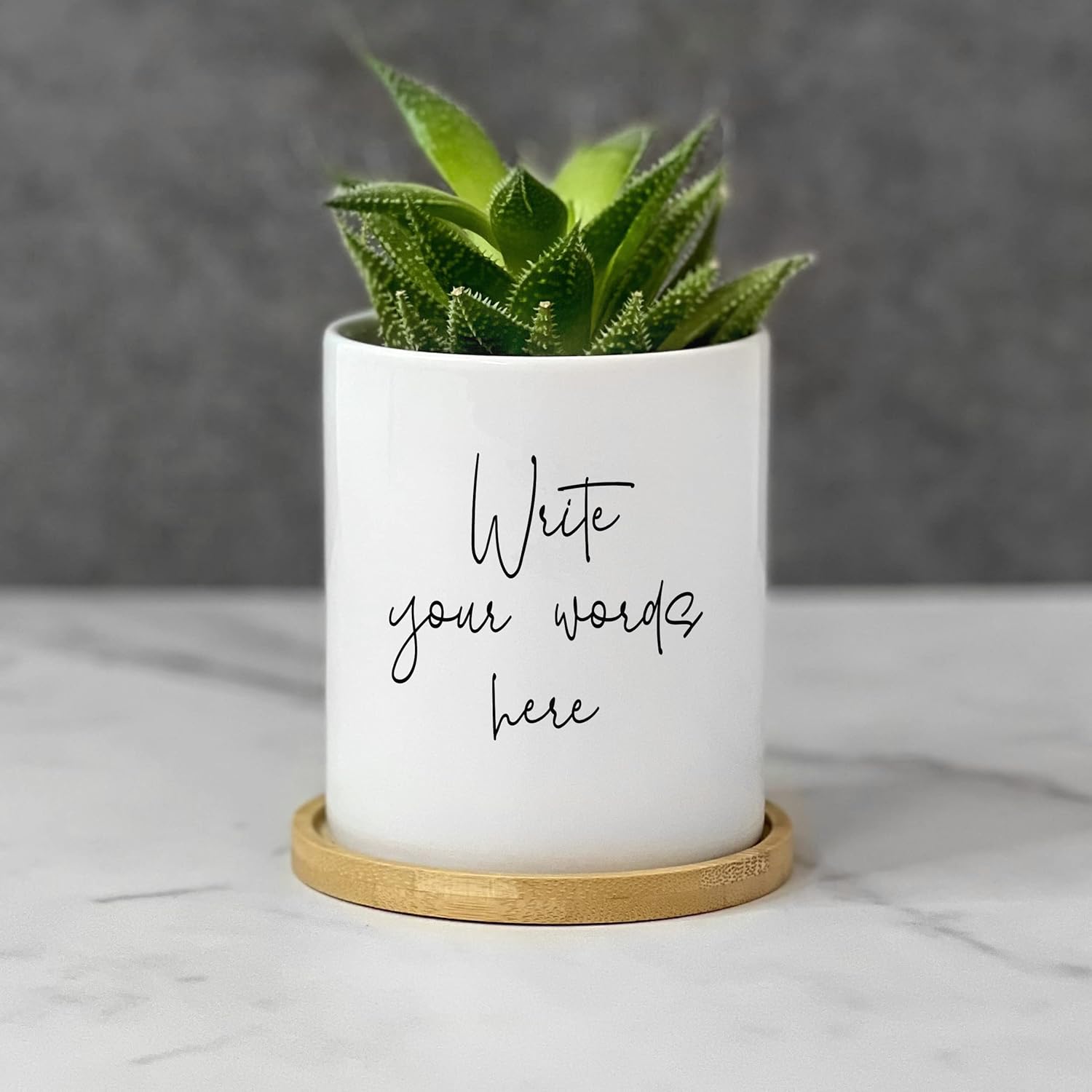Personalized Flower Pot, Gift for Mom, Mother, Grandma, Plant Lovers, Co-worker, Customized Planter Pot with Message, Cute Indoor Succulent Pots, Unique Flower Planter, Ideal for Father's Day