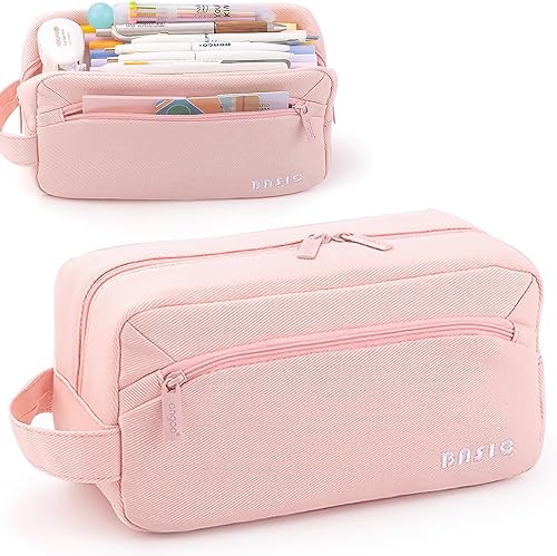 Estuche para lápices de gran capacidad, 3 compartimentos, estuche portátil con cremallera, bolsa estética para lápices, escuela, oficina, escuela,