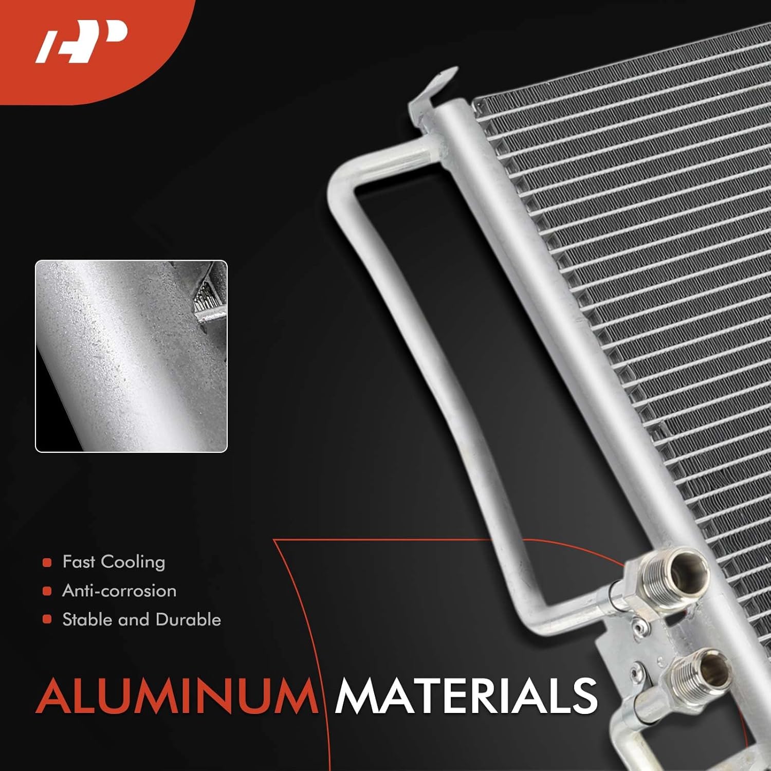 A-Premium Air Conditioning A/C Condenser Compatible with Buick LeSabre 1992-1993, Park Avenue 1991-1993 & Oldsmobile 88 1992-1993, 98 1991-1993 & Pontiac Bonneville 1992-1993, 3.8L