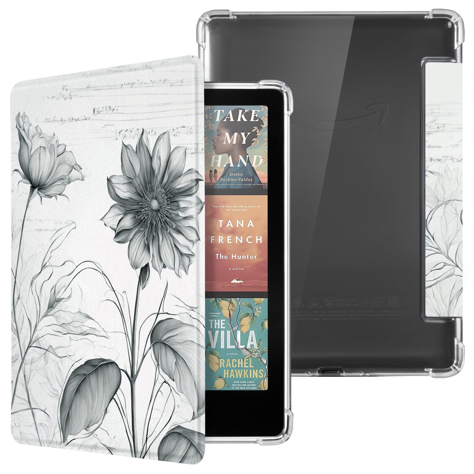 CoBak Case for Kindle Paperwhite 12th Gen 2024 (7") &amp; Kindle Colorsoft Signature Edition (7") - New PU Leather Cover and Clear Soft Silicone Back Cover with Auto Sleep Wake Feature