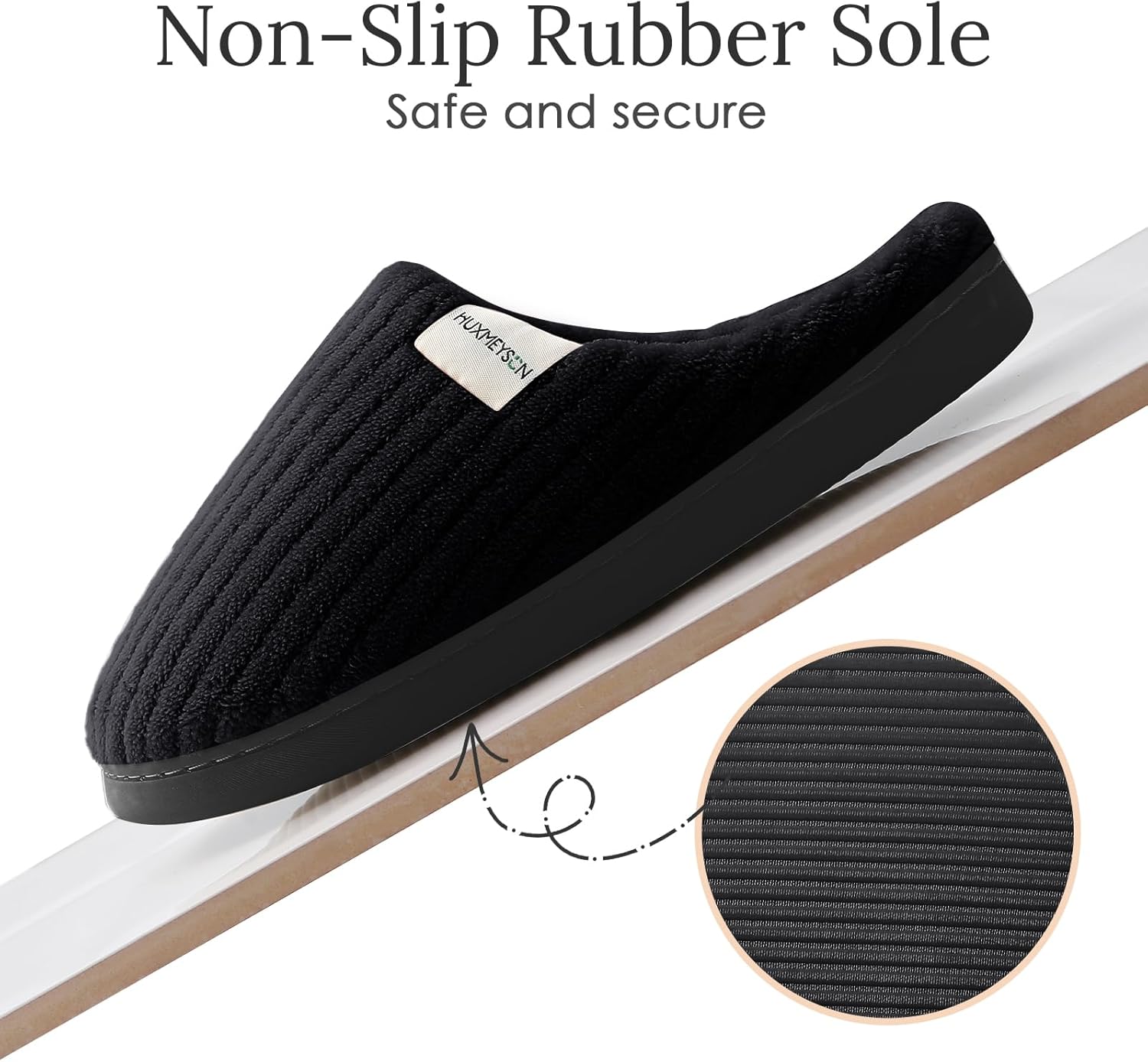 HUXMEYSON Slippers for Women, Warm Memory Foam Comfy House Slippers with Anti-Skid Rubber Sole for Indoor and Outdoor - Image 4