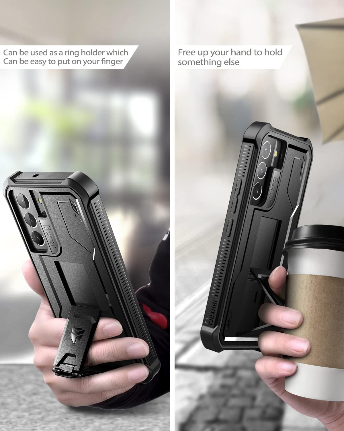 Image showing a hand using the kickstand on the phone case