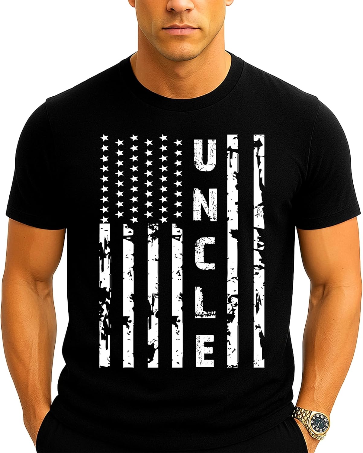 Kropsis Uncle Vintage American Flag Men's T-Shirt
