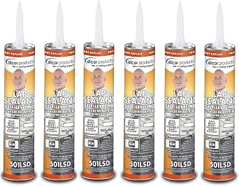 RV Wholesale Direct Dicor 501LSD1 Lap Sealant, Self-Leveling, RV Roof and Repair, Dove Bright White, 10.3 OZ Tube, Pack of 6