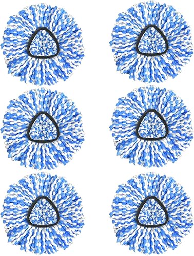 Vista 9 de Juego de repuesto de trapeador giratorio, incluye 2 cabezales de repuesto para trapeador, 1 mango de trapeador