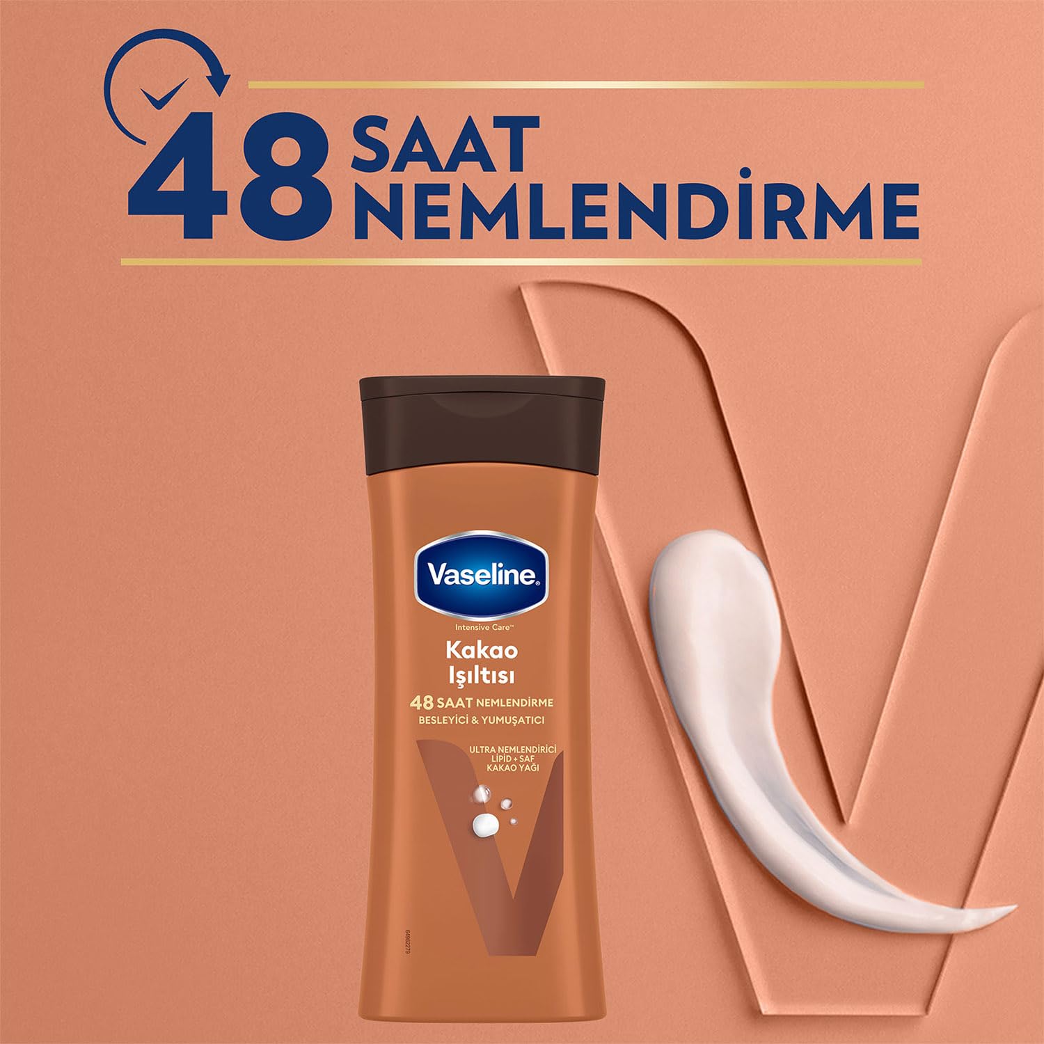 Vaseline Vücut Losyonu Kakao Işıltısı Parlaklığını Kaybetmiş ve Kuru Ciltler İçin 400 ml (4 paketi)