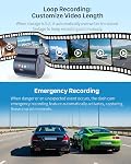 KAWA 2K Dash Cam pour les voitures avec contrôle de la voix - Affichage de la vole Tiny Dashcam Front inclus 32GB Micro SD Carte, super vision nocturne, 1297P QHD, G-Sensor, construit dans WiFi & Caméra de voiture App