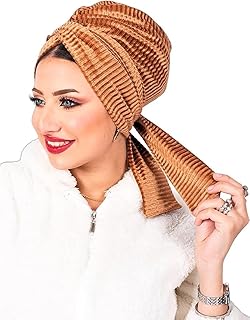 تربون للنساء شتوي قطيفه مضلع توربان حريمي برباط لارتدائه بطرق مختلفه عمامه نسائيه أغطية رأس حريمي