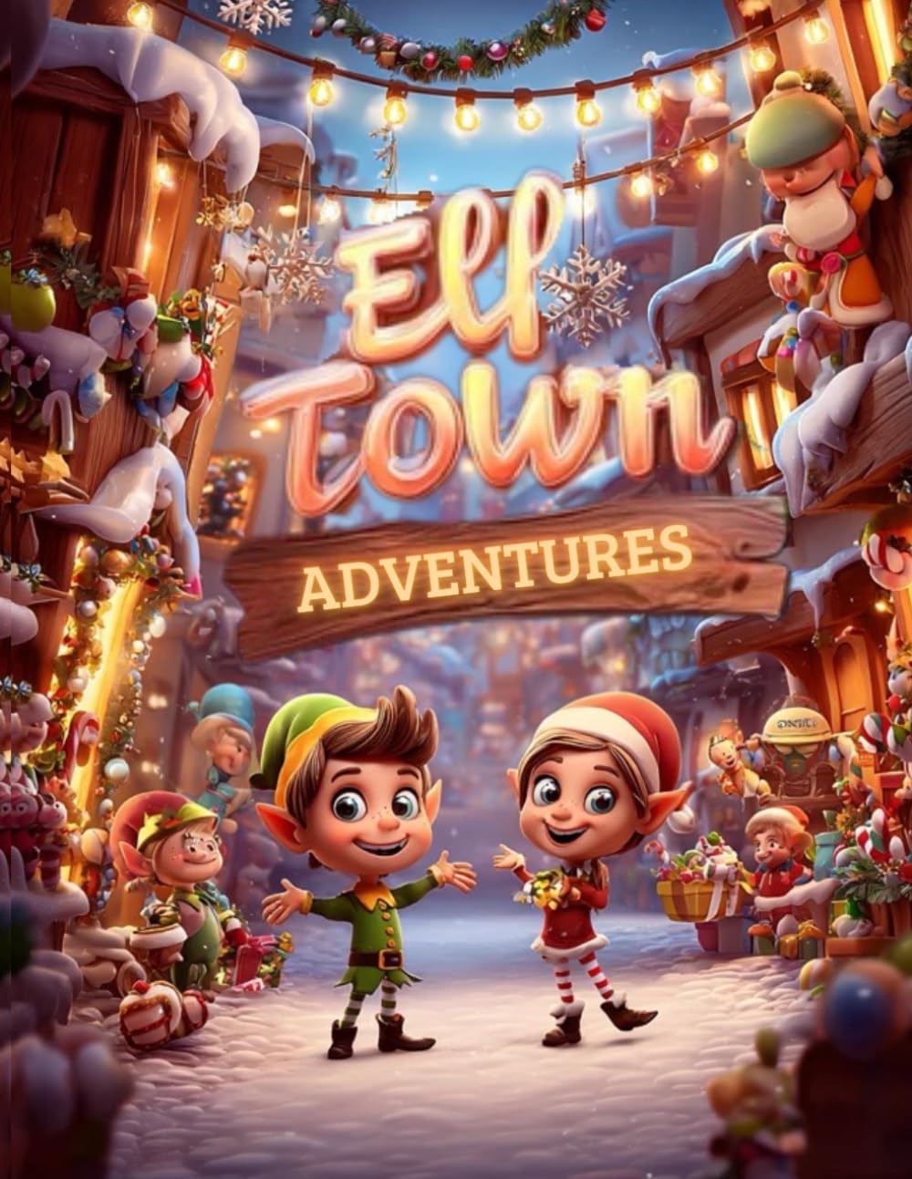 Elf Town Adventures: A Magical Christmas Coloring Journey .....Step into the festive world of elves and discover Christmas magic on every page!