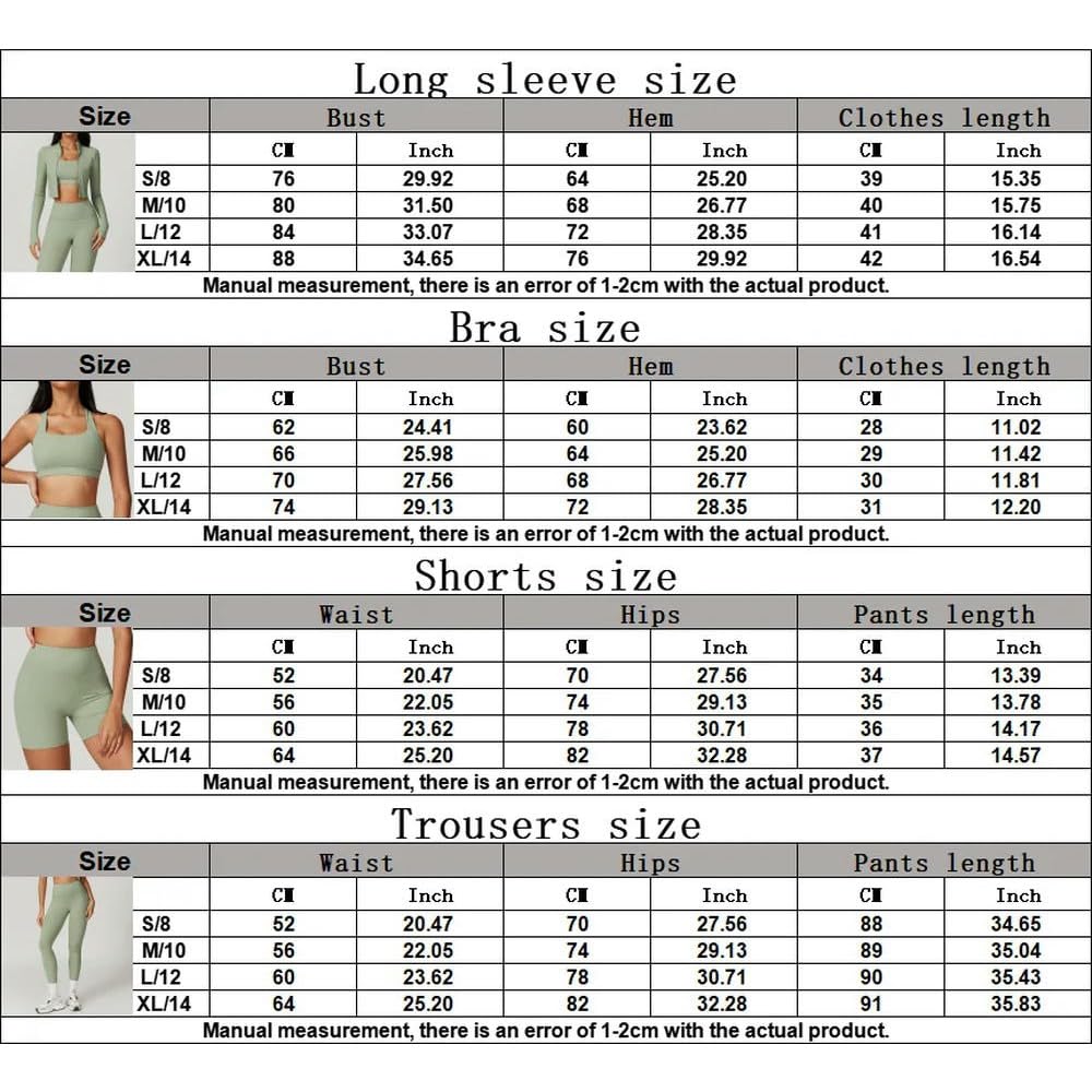 NYSDM 3PCS Yoga Set Donne Allenamento Set Abbigliamento Sportivo Palestra Abbigliamento Fitness Cerniera Manica Lunga Vita Alta Leggings Tute Sportive