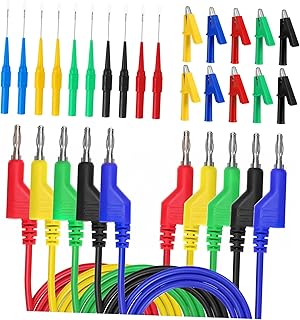 Mobestech 1 Conjunto De Ferramentas De Detecção Multímetro Cabos De Teste Clipes De Fio Elétrico Plugue Banana Jumper Kit De Fios Kit De Gloss Kit De Cabos De Teste Cabos De Teste