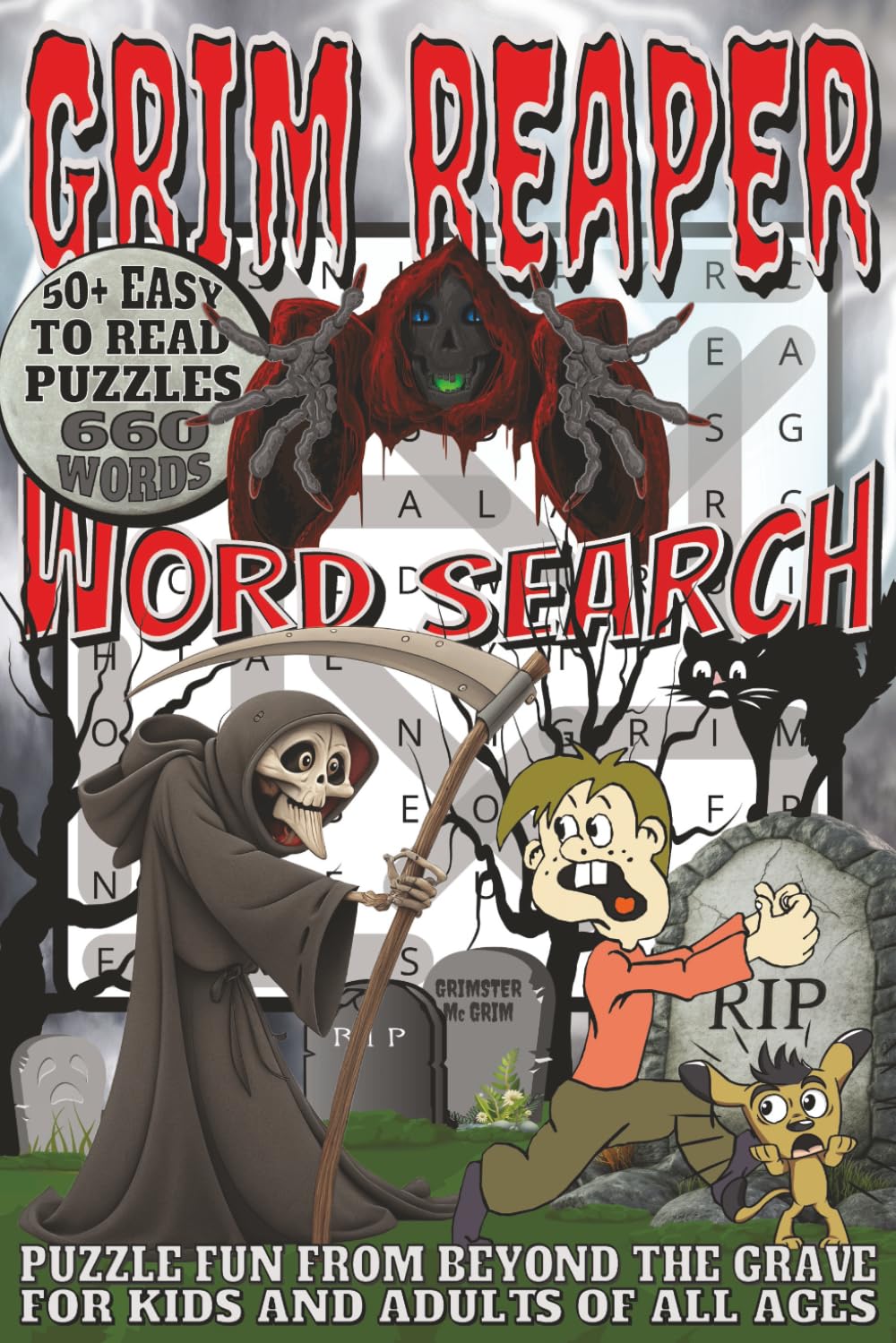 Grim Reaper Word Search: Easy To Read Print With 50+ Puzzles About Grim Reapers, Ghosts, Horror, And More | 6x9 inch, 110 pages | Gift For Holidays, Vacations, and Spare Time