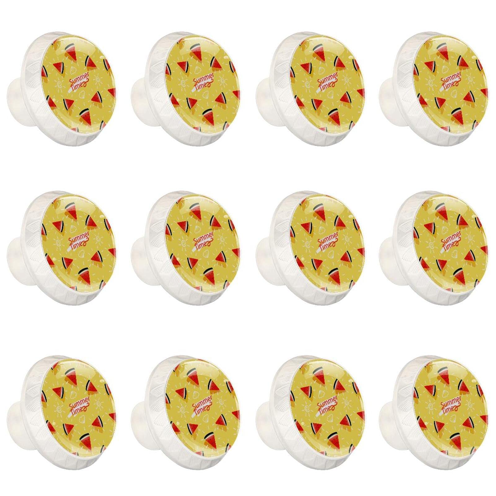 Boutons de placard de cuisine ronds lot de 12 poignées de tiroir et commode motif fruit