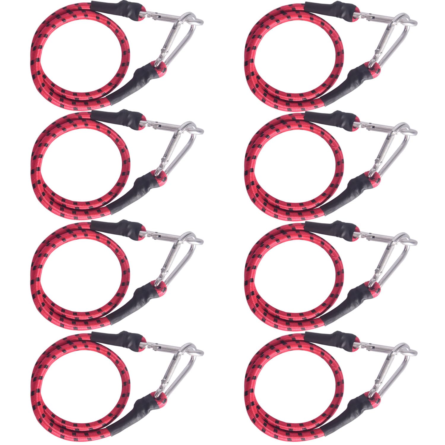 24 Heavy Duty Bungee Cords With Hooks - 4 Pack, 60cm Elastic Straps For Camping, Cargo, Outdoor - View #3