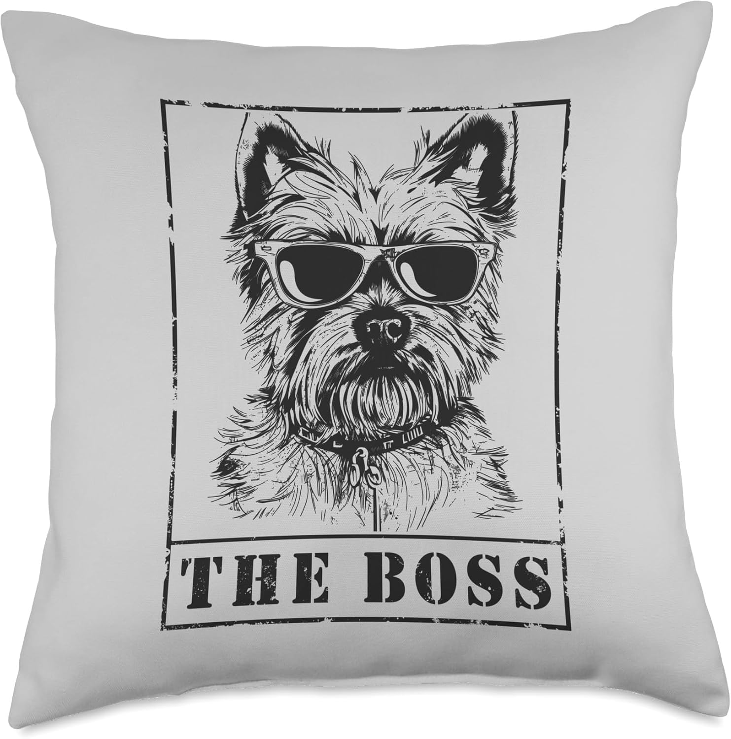 The Funny Norwich Terrier Boss Mom Dad Dog Lover Throw Pillow