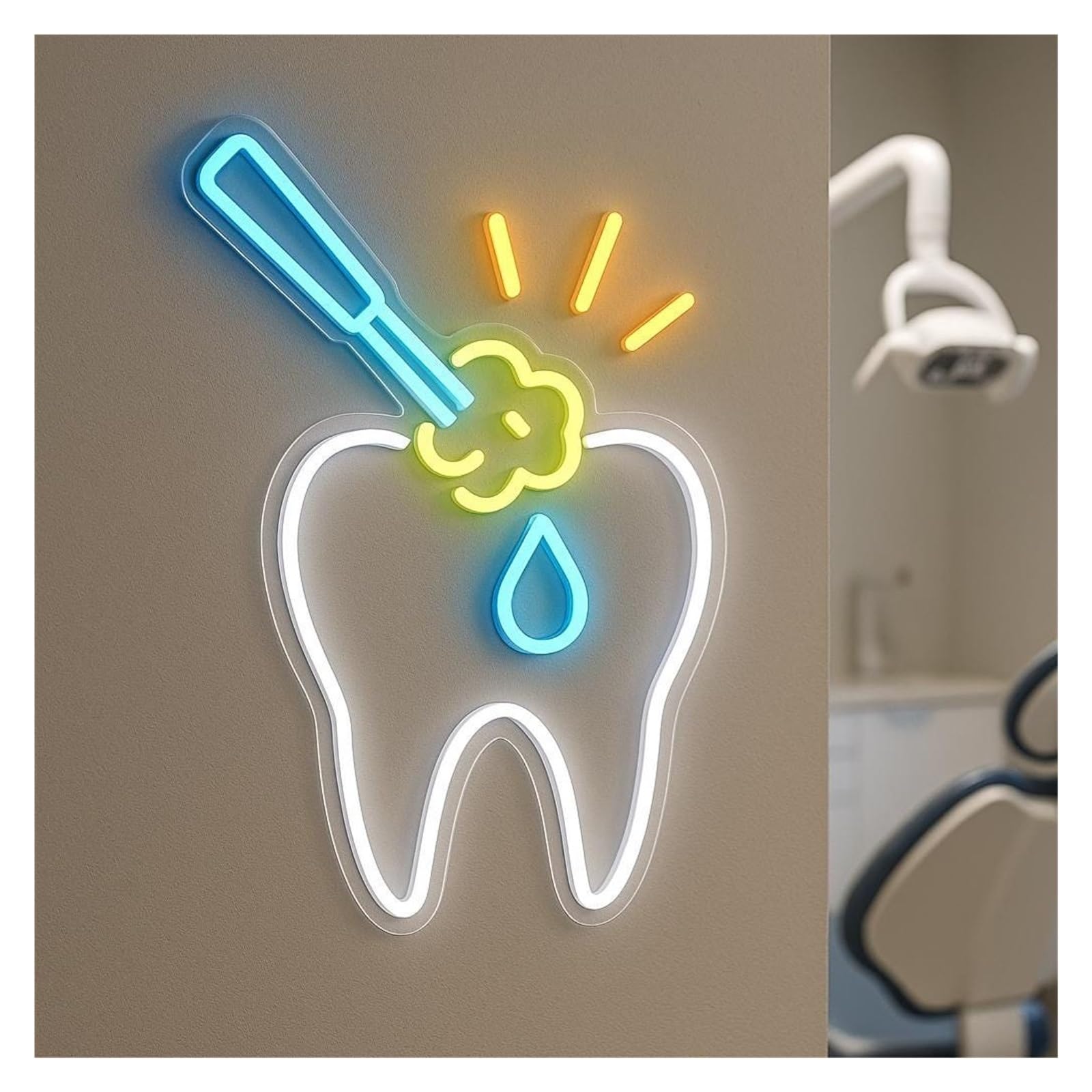 Decoración Lámparas Letrero De Neón Para Tratamiento Dental, USB/alimentación Suministrada, Para Decoración Consultorio Pediátrico, 38cm/14.96in