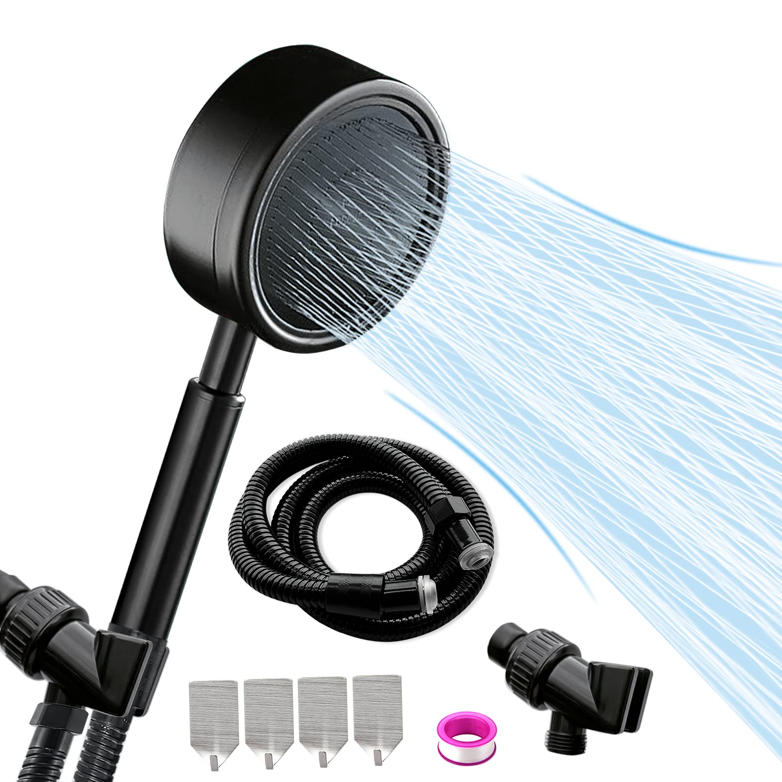 Heyxinda High Pressure Shower Heads Stainless Steel Hydro Jet Shower