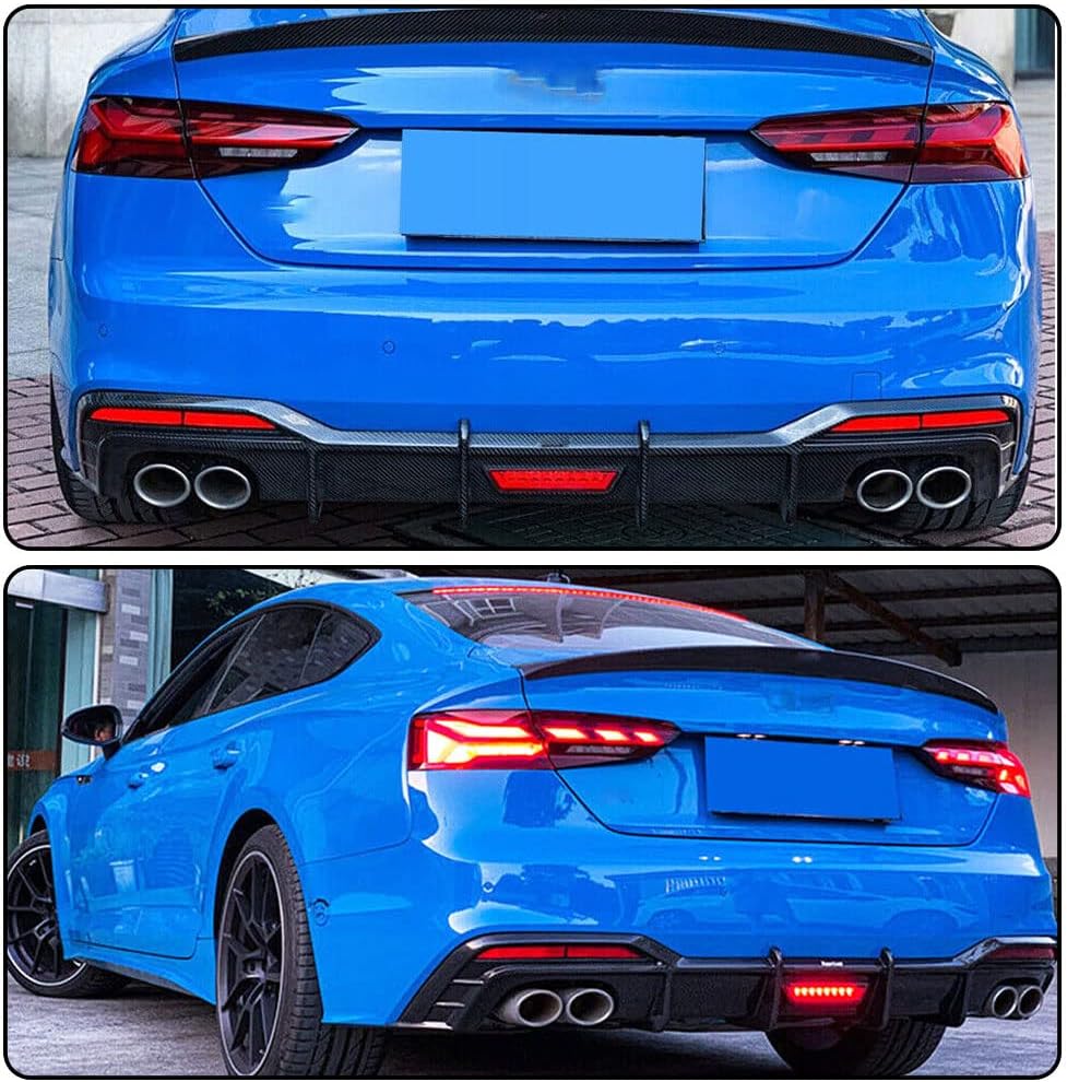 Carbon Fiber Rear Diffuser for Audi S5 A5 B9 Sline Coupe Convertible Sportback 2Door 4Door 2017 2018 2019 Lower Bumper Lip Spoiler Body Kit Factory Outlet