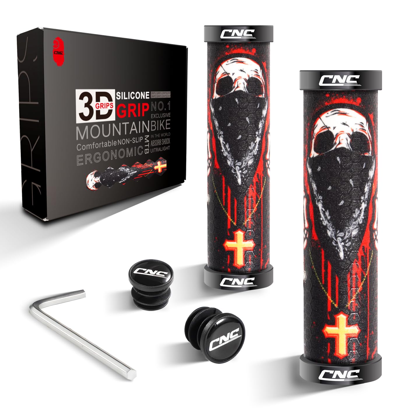 Manopole per bicicletta in Silicone CNC, impugnature per manubrio in gel di silice per MTB/BMX/bicicletta