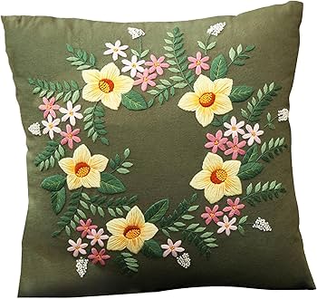 Amazon | Simhoa Diy刺繍枕カバーキットクッションカバー花柄 Amazon | Simhoa Diy刺繍枕カバーキットクッションカバー花柄