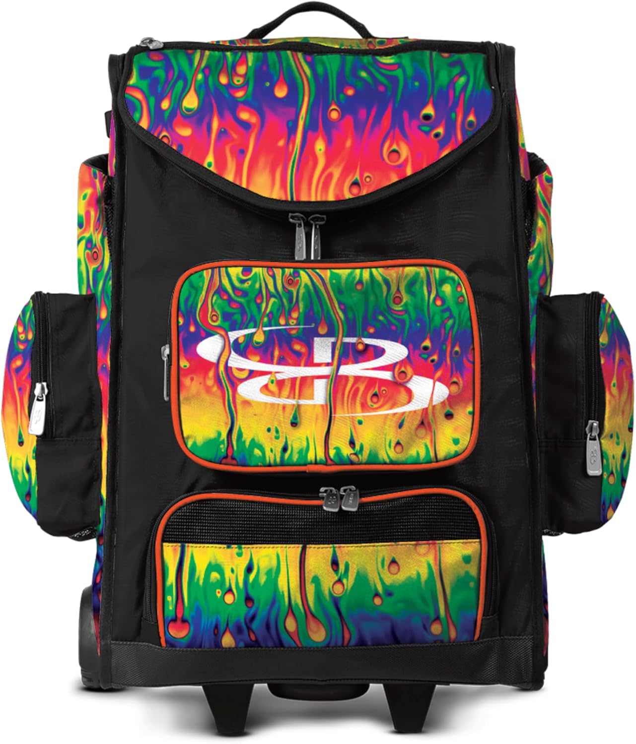 Boombah Ultrapack Hybrid Rolling Bat Bag - Wheeled & Backpack Version - Lava Multi