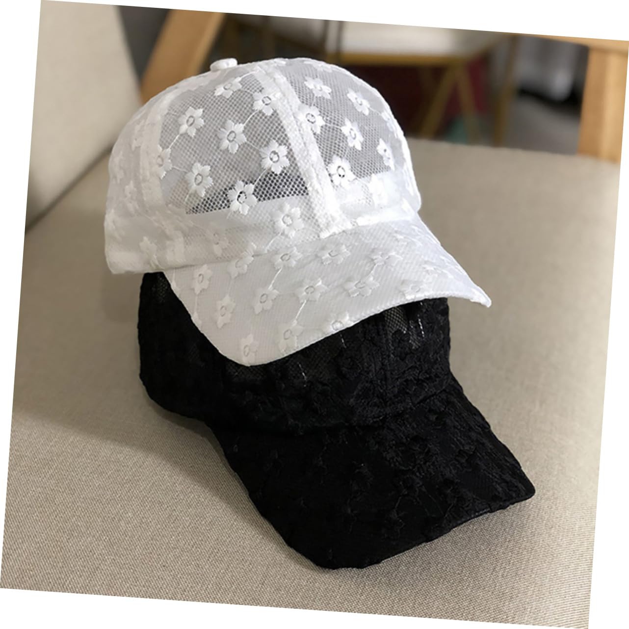 GALPADA Lot De 3 Casquettes À Visière À Large Bord en Dentelle Respirante pour L'extérieur