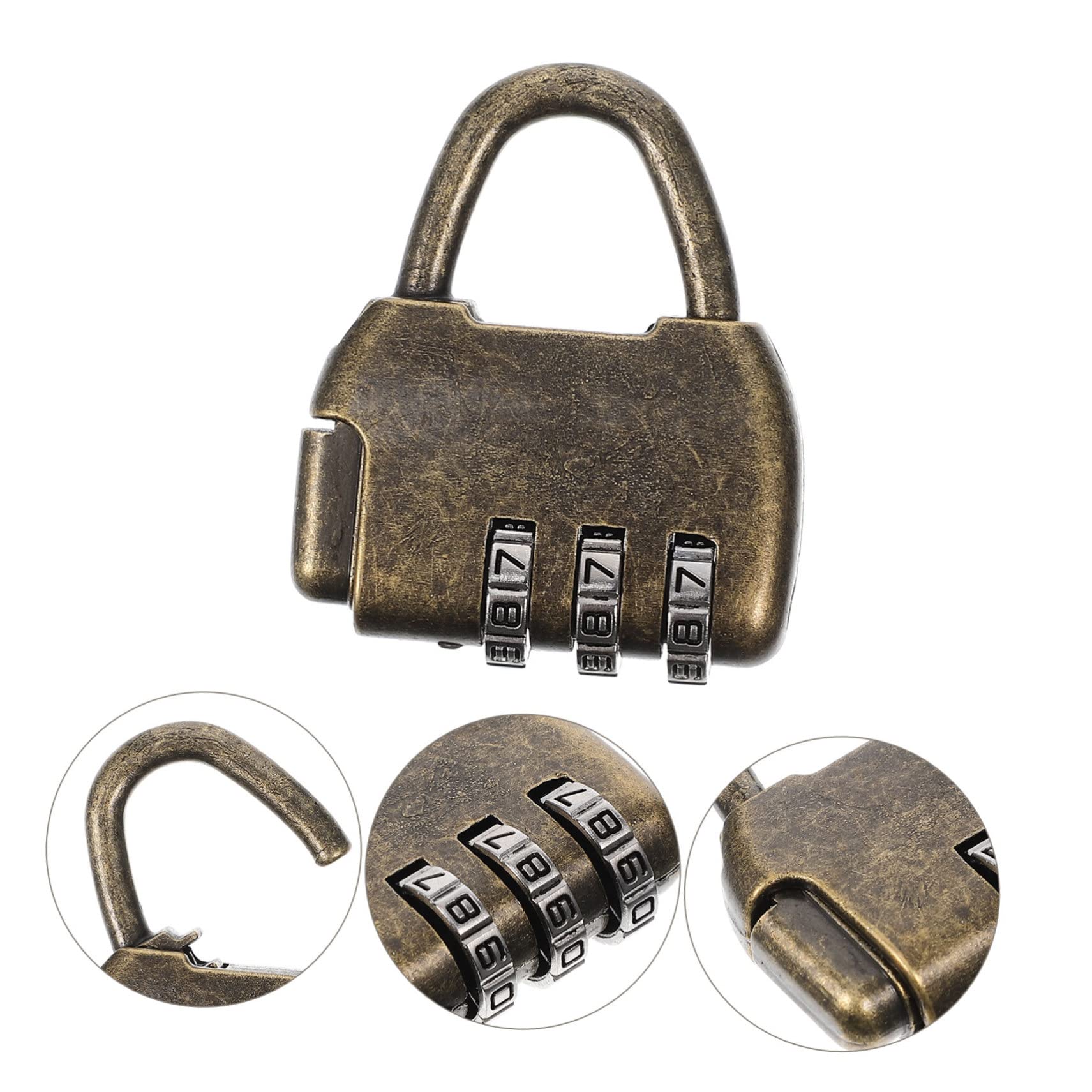 Uonlytech 4 Ensembles Serrure De Style Ancien Chinois Boite À Code Boite Rangement Combinaison Sans Clé Serrure À Combinaison Vintage Serrures De Salle D'évasion Cadenas Rétro 4 Pièces * 4