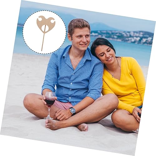 Miniatura 9 de Anneome 1 bandeja única para tablero de madera soporte para botella para el hogar diseño plegable playa picnic exterior corazón estante de vidrio