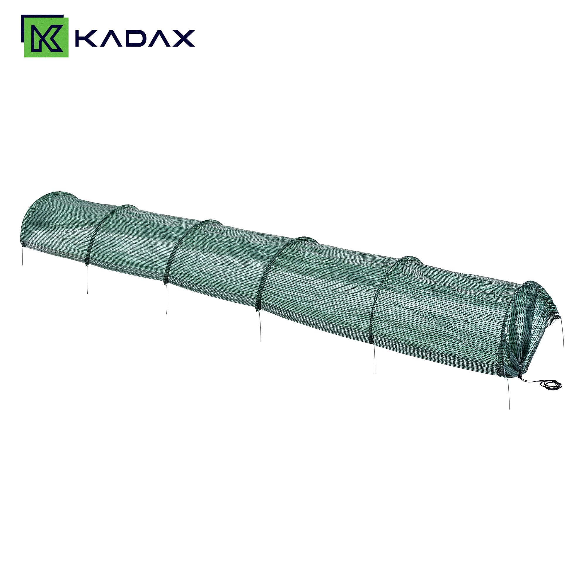 KADAX Tunel do roślin 3 m x 60 cm, tunel ogrodowy z siatki PCW o drobnych oczkach, tunel siatkowy ze stabilnymi łukami, ochrona roślin do podwyższonej grządki i grządki warzywnej, tunel foliowy