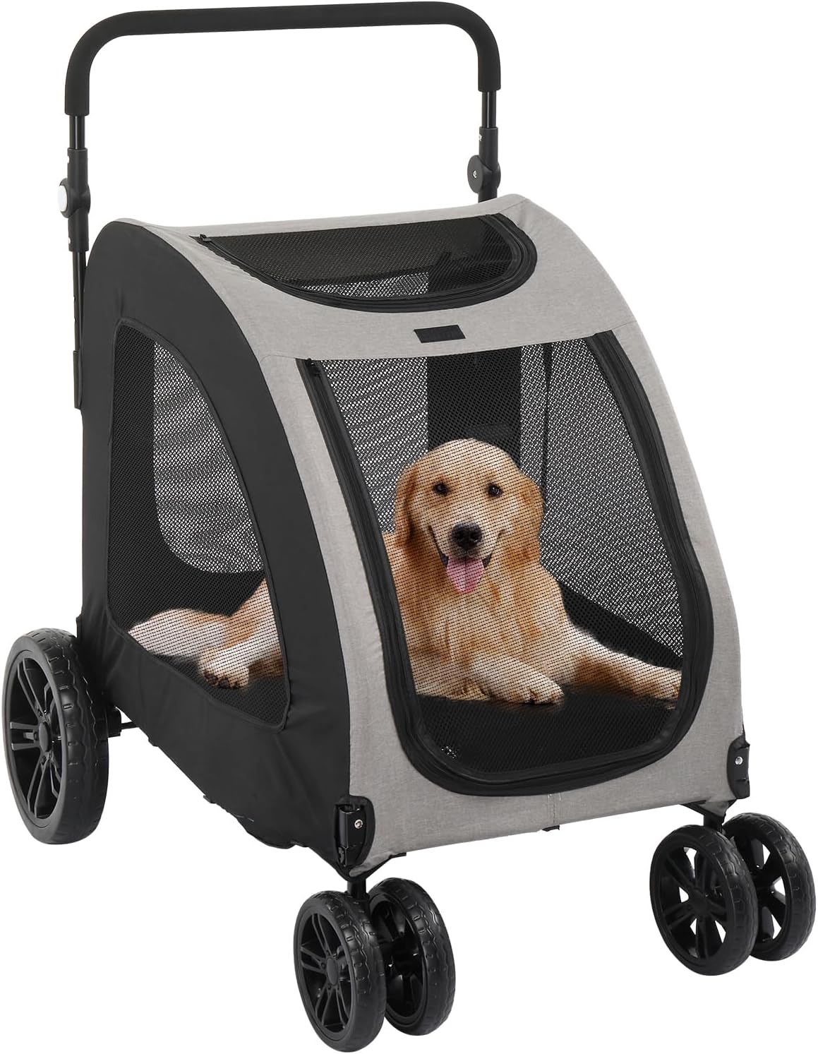 Outvita Dog Stroller, 4 Wheels Travel Stroller Folding Pet