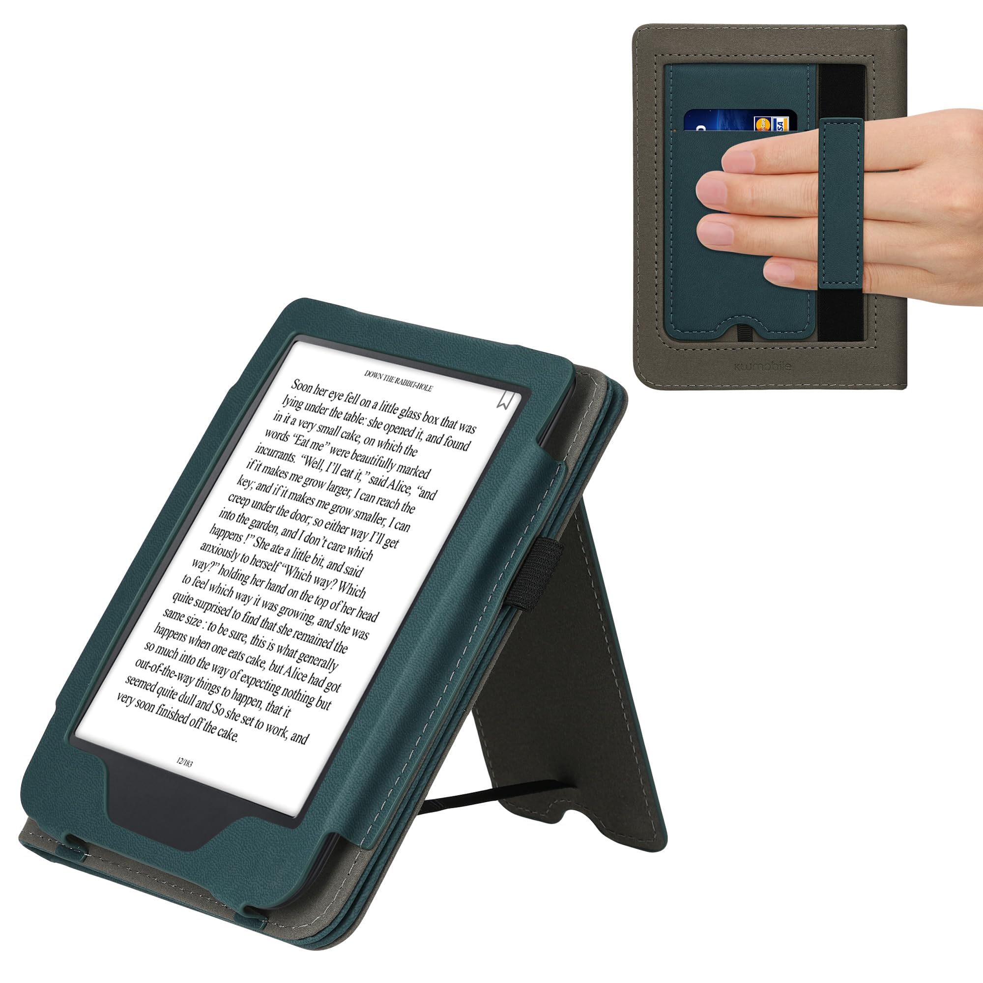 Kwnobile Flip-Hülle Für Kobo Clara 2E / Tolino Shine 4 – Denim-Optik, Mit Magnetverschluss