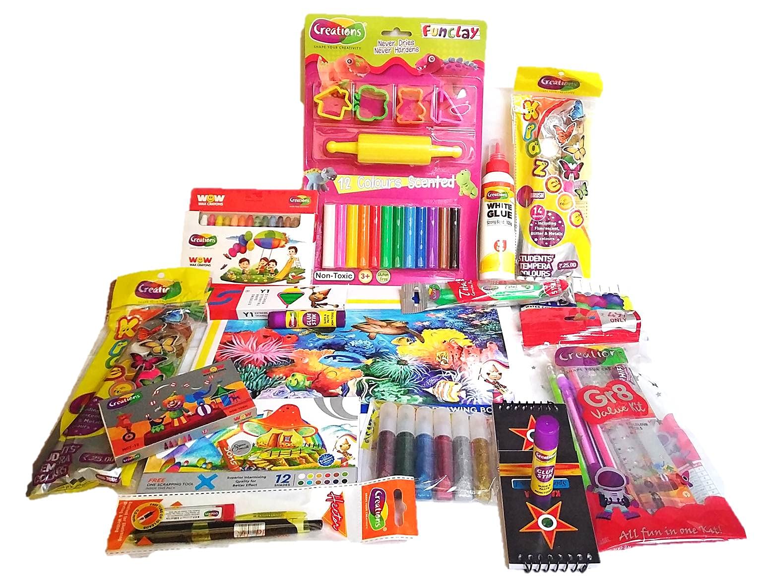 Creations All The Essential Crafting & Colouring Range Pack of 18
