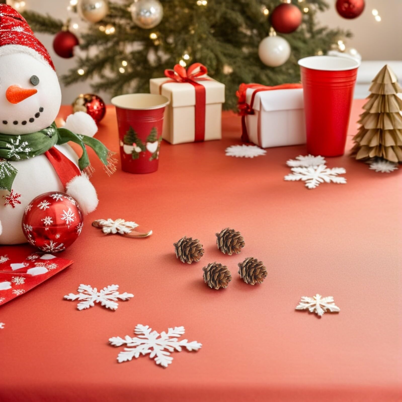 VICASKY Kiefernzapfen Dekorationen aus Natürlichem Kiefernholz mit Rustikalem Design Tragbar und Sorgfältig Gefertigt für Selbstgemacht Bastelprojekte und Weihnachtsbaumdekoration