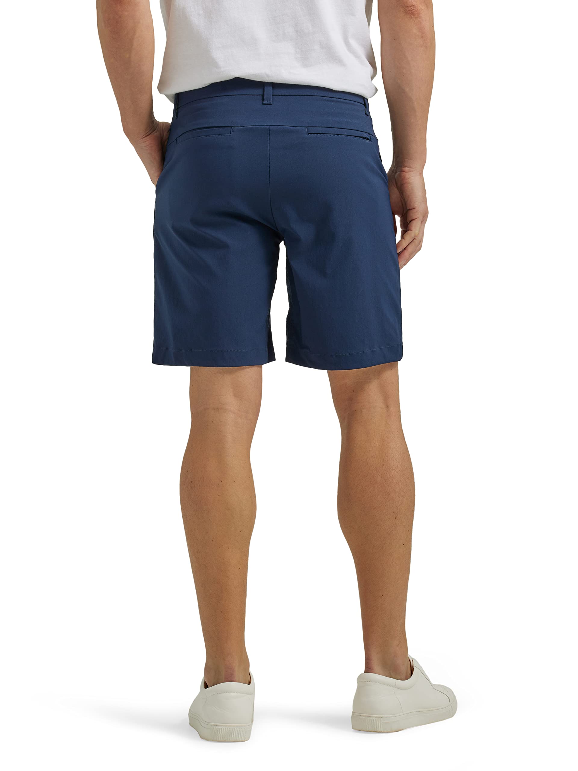 Lee Extreme Motion Herren-Shorts, Normale Passform, Synthetik-Flat-Front-Shorts, Niet Navy, 52 – Ansicht 3