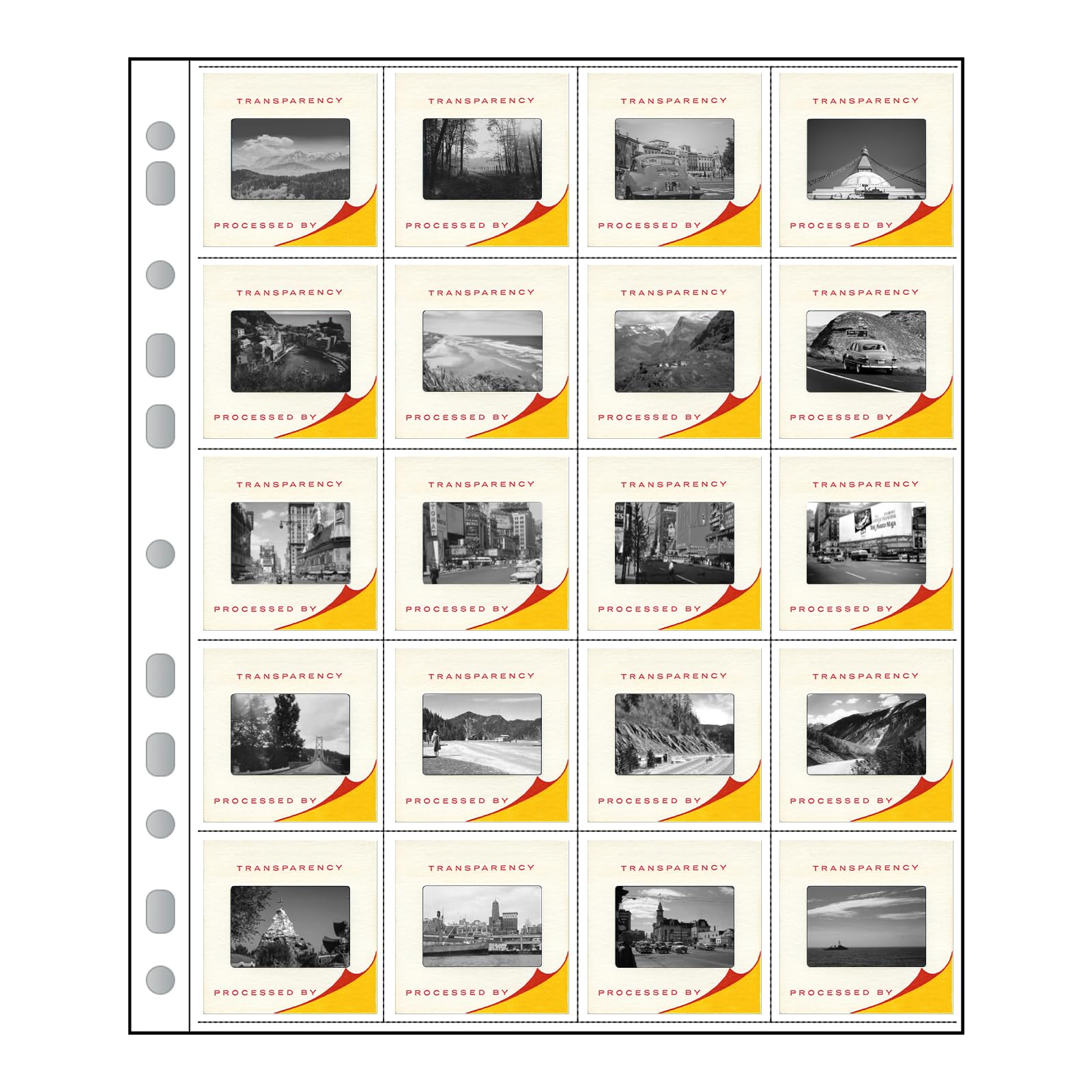 30 fogli negativi per archivio, 35 mm, pellicola 135 pezzi, senza acidi (30 x 135 cm)