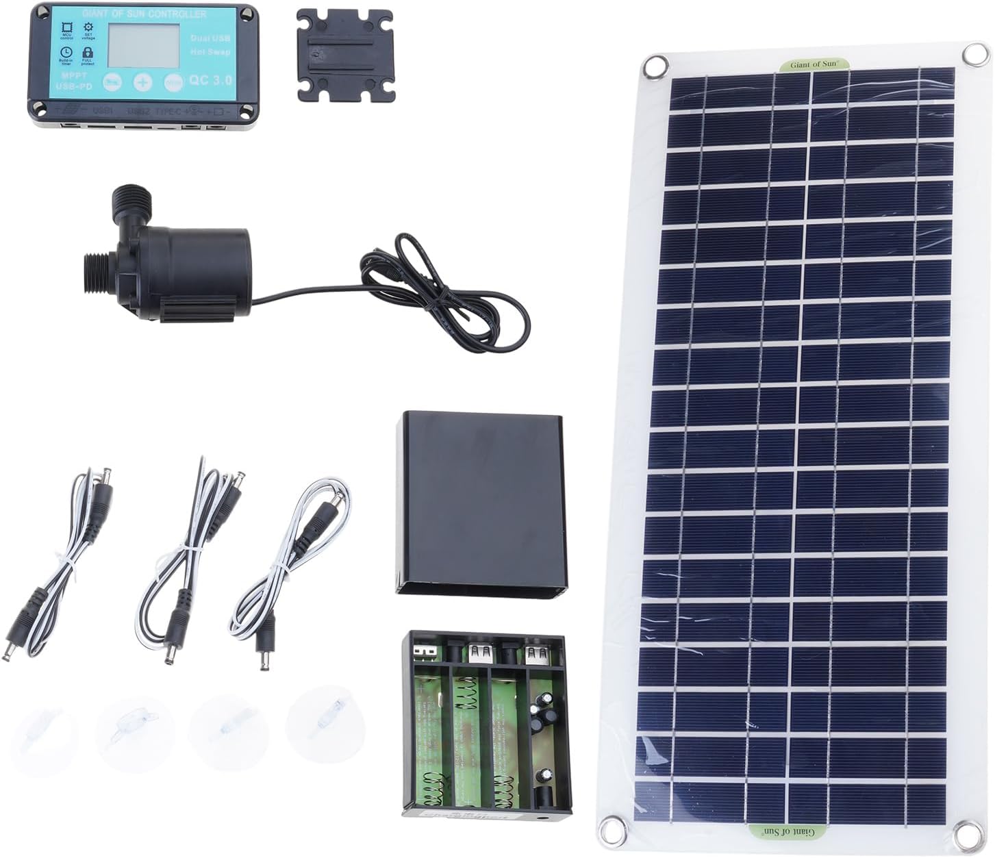 Quiet Solar Power Fountains Lift Energy Efficient 100W Panel Portable for Garden Pools Wildlife Water Features Outdoor Solar