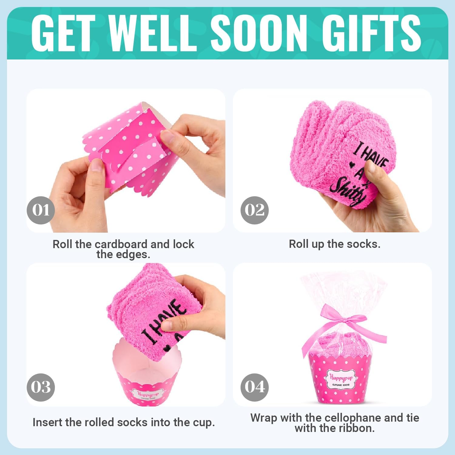 HAPPYPOP Breast Cancer Socks Woman Male - Cancer Awareness Chemo Care Gifts for Patients - Image 4