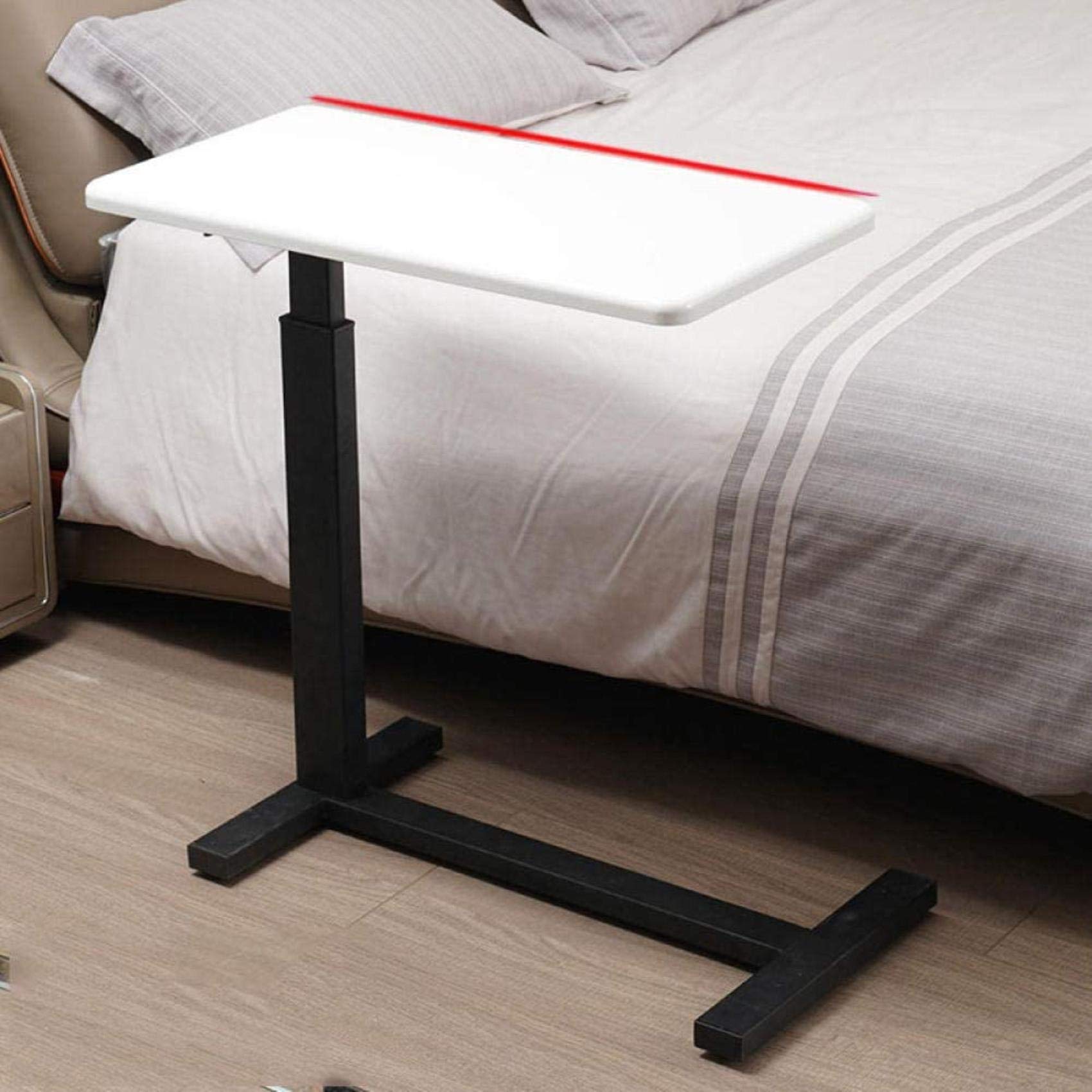 Station de travail debout avec planche à souris, hauteur réglable, roulettes verrouillables, petite table de chevet pour ordinateur portable