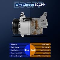 Vista 4 de ECCPP Compresor de CA con embrague 2002-2008 para compresor de CA Mini Cooper 1.6L