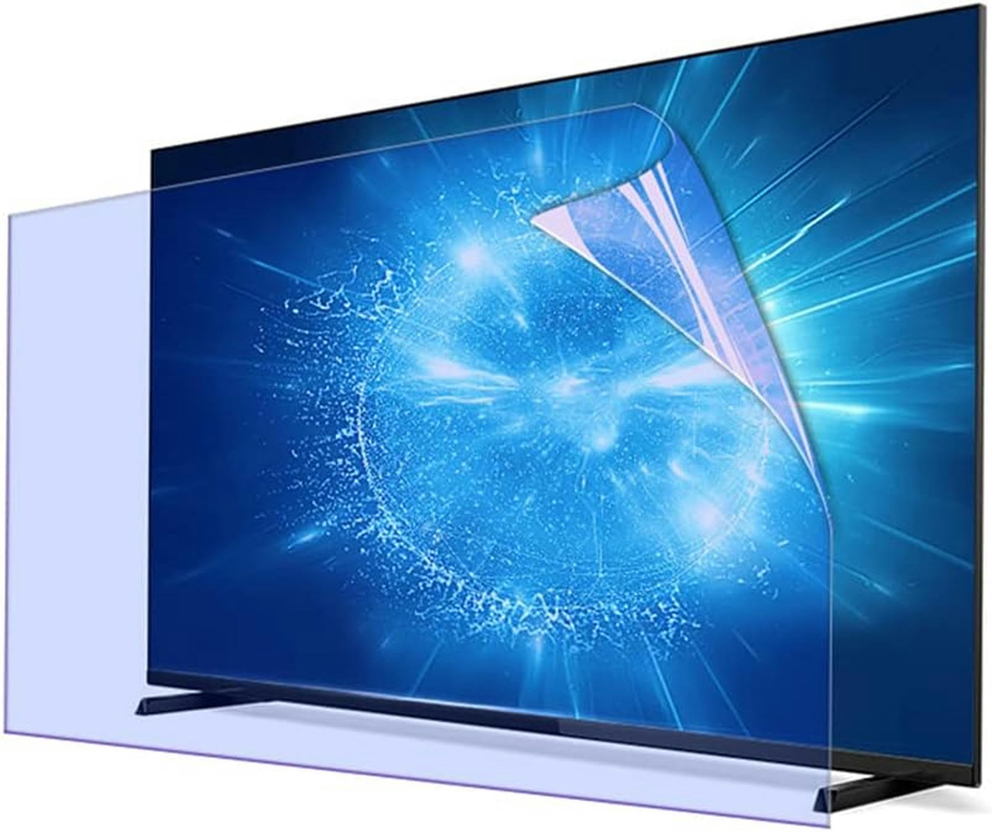 Protection D'Écran Anti-Lumière Bleue pour Téléviseur 50-65 Pouces, Filtre Anti-Reflets, Film Anti-Rayures pour Téléviseurs LCD/LED/OLED/QLED 4K HD sans Cadre, 50 Pouces, 50 Pouces