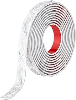 Molding Trim Wall Trim, 16.5 ft Self Adhesive Peel and Stick Molding Ceiling Molding DIY Home Decor On The Mirror Edge, TV Background Wall, Cabinet Door(White)