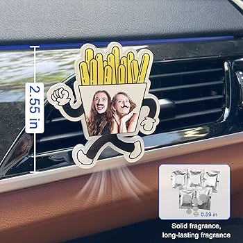 Désodorisant Voiture Personnalisable - Clip à Grille D'aération, Bois, Avec Bâton Rechargeable - Parfum Naturel - 11