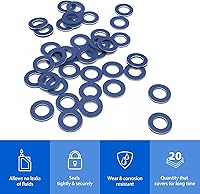 Vista 3 de 12 PCS Oil Drain Plug Gaskets, Engine Oil Drain Plug Gasket, Oil Drain Screw Gasket Washer 90430-12031, Compatible with Toyota Lexus Camry