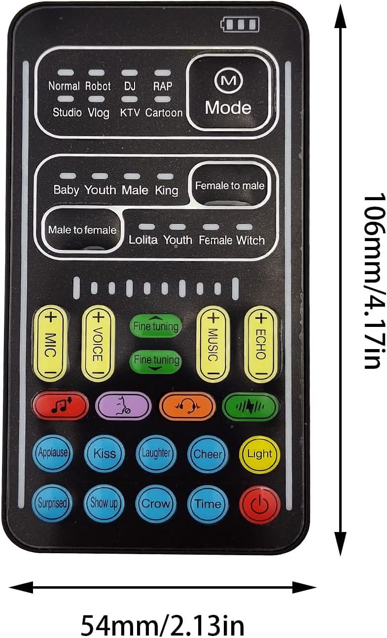 Flylin Microfono portatile portatile Cambia voce con suono Macchina effetti multifunzione Voice Disguiser Mini dispositivo per telefono cellulare PC Laptop PS4 Xbox One Giochi
