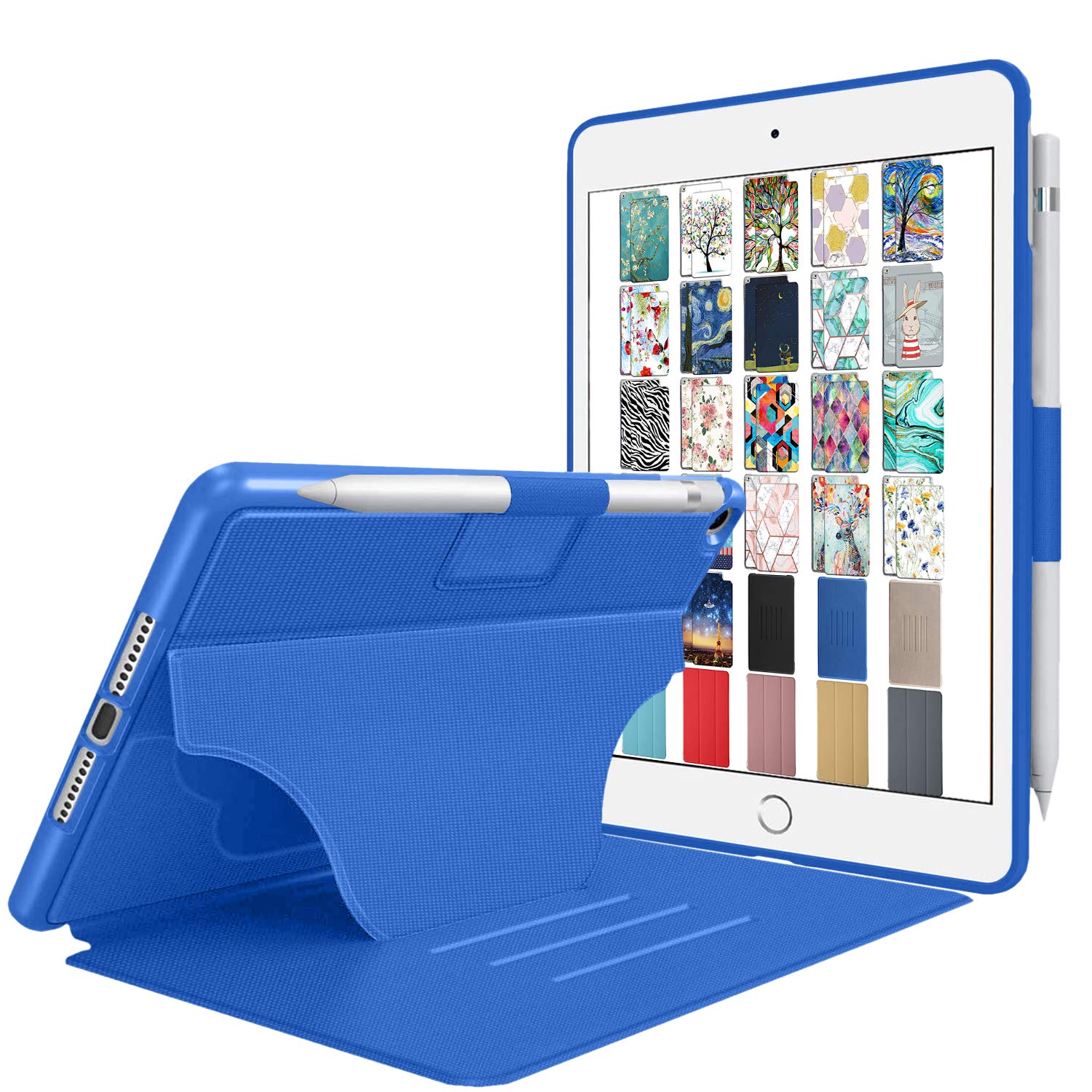 DuraSafe Cases for iPad 5/6 & Air 1/2-9.7" A1893 A1954 A1822 A1823 A1566 A1567 A1474 A1475 A1476 Smart Durable Flip Cover with Soft Silicone Shell - Navy Blue (B08RZ66PHG) Amazon Price History, Amazon Price Tracker