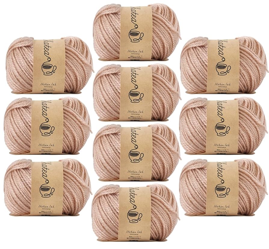 Amazon | 原ウール Knitworm 毛糸 10玉セット チャティアクリル