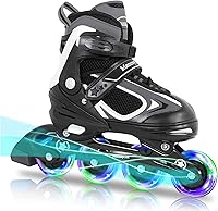Vista 8 de MammyGol Adjustable Inline Skates for Kids Boys Girls Youth Beginner with Light up Wheels Ages 4-16