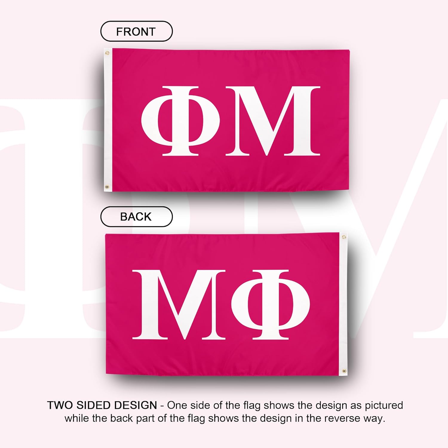 Desert Cactus Phi Mu Flag Greek Letter Sorority Banner Large 3x5 feet Flags Sign Decor PM