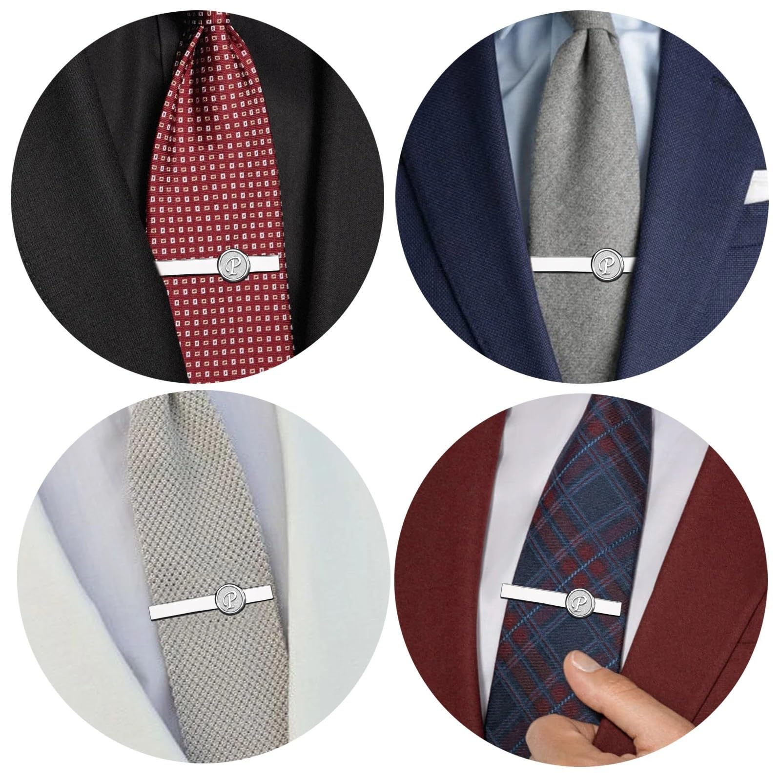 Juego de gemelos y pasador corbata 2 pulgadas for hombre, ideal for camisas traje, regalo empresa o joyería Para Hombre